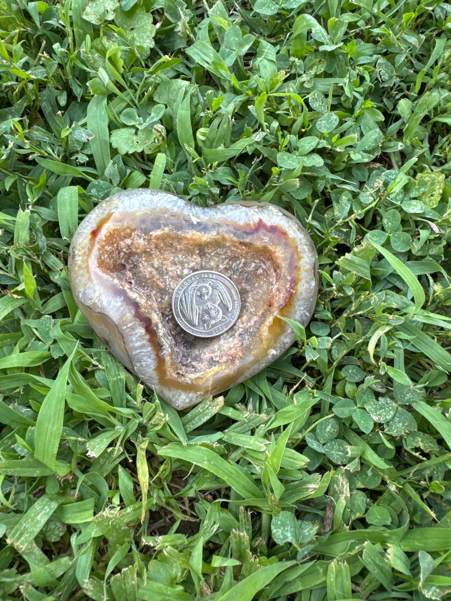 Druzy Brown Geode Heart