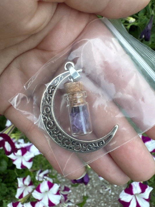 Amethyst Moon Pendant