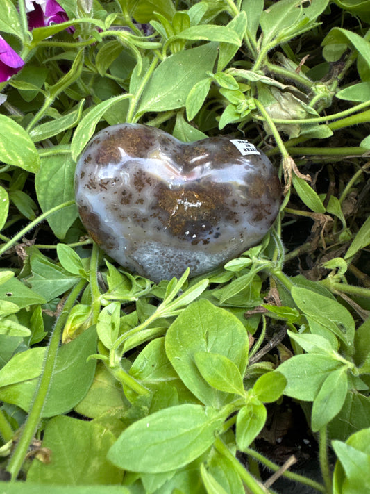 Druzy Brown Geode Heart
