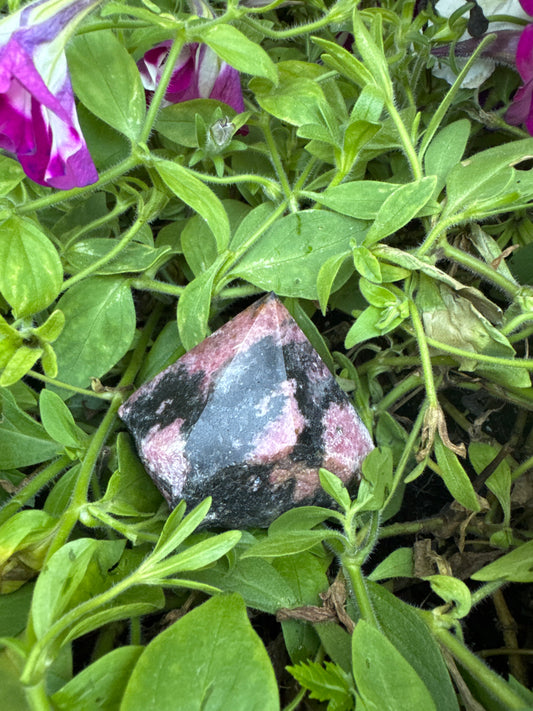 Raw Rhodonite Polished Point