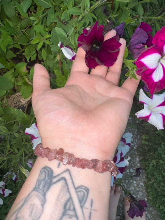 Strawberry Quartz Bracelet