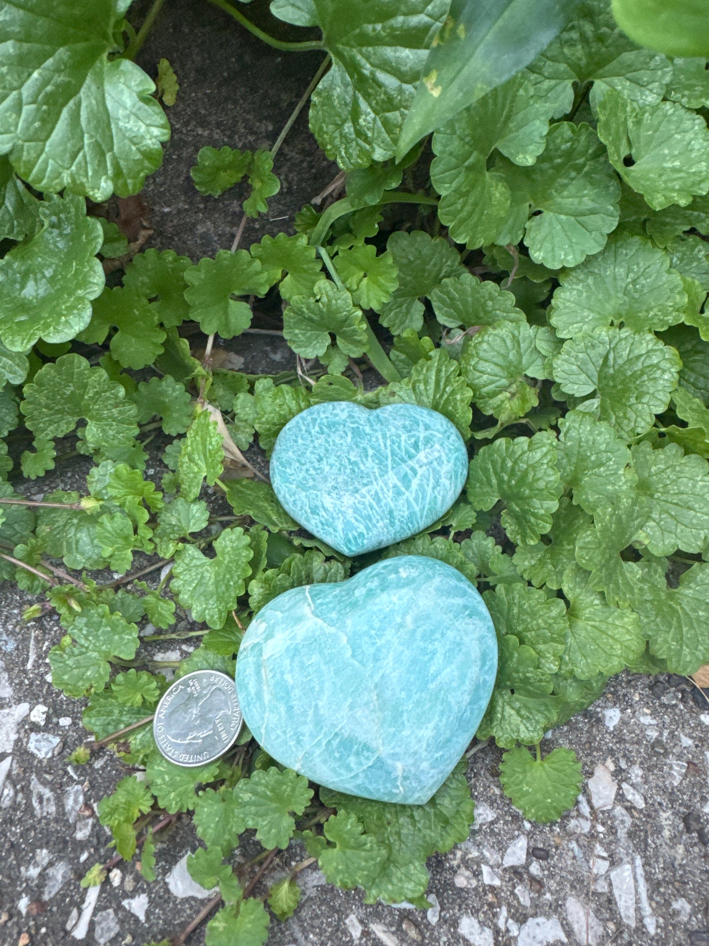 Polished Amazonite Heart